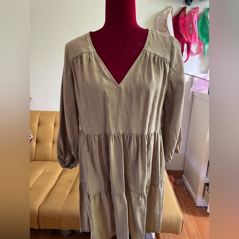 Zara Olive Green Dress Size S
